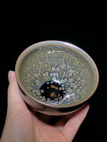 Load image into Gallery viewer, 金鹧鸪 Golden Partridge Spot建盏 Jian Ware/Jian Zhan Tea bowl / Whiskey Cup
